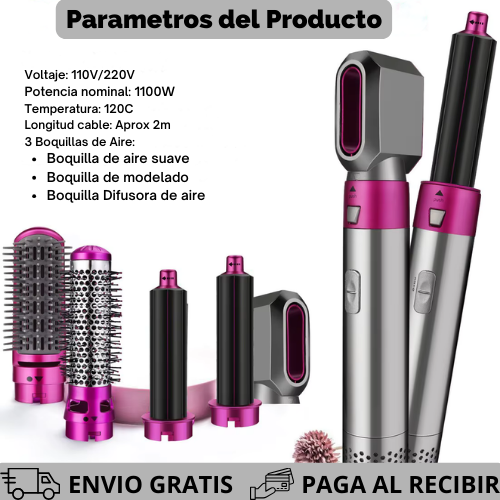Cepillo para cabello 5 en 1