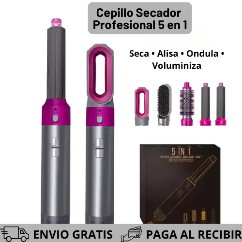 Cepillo para cabello 5 en 1